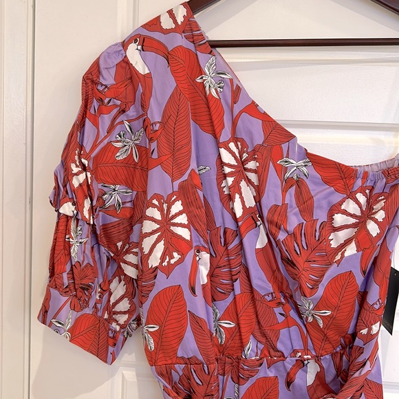 Eloquii Size 18 One Shoulder Fit & Flare Dress - Picture 4 of 6